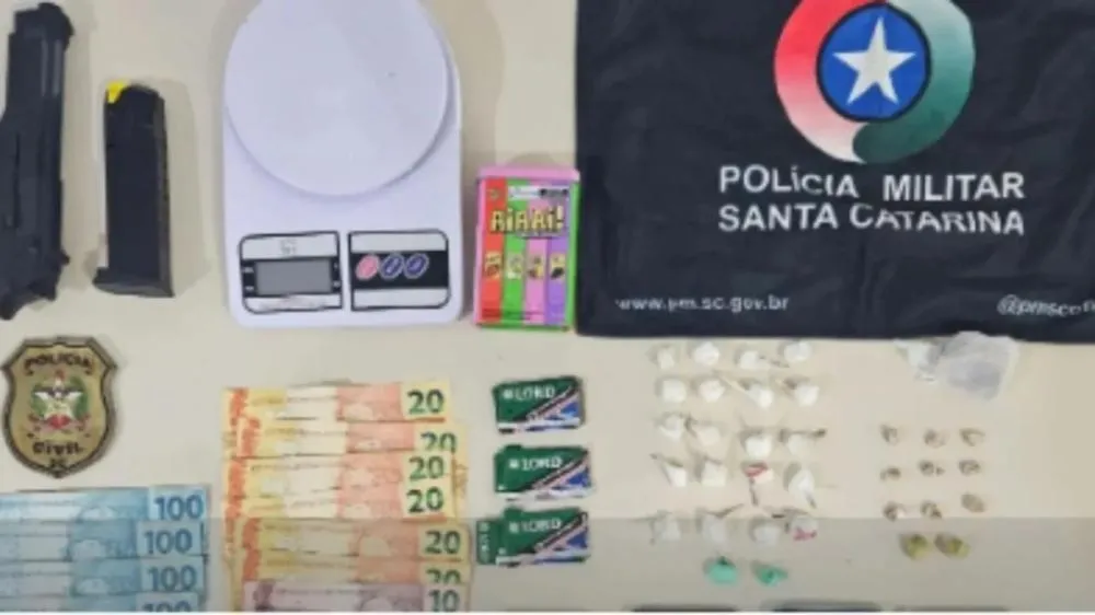 Operação conjunta prende três por tráfico no bairro Vila Verde em Videira