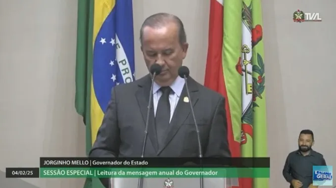 Jorginho Mello apresenta ações de governo em sessão na Assembleia